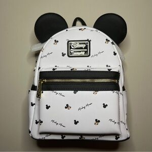 Disney Loungefly Mickey Mouse Backpack - Black and White